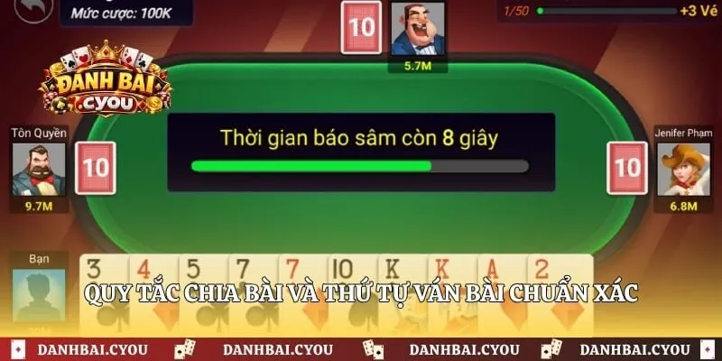 Quy tắc chia bài và thứ tự ván bài chuẩn xác